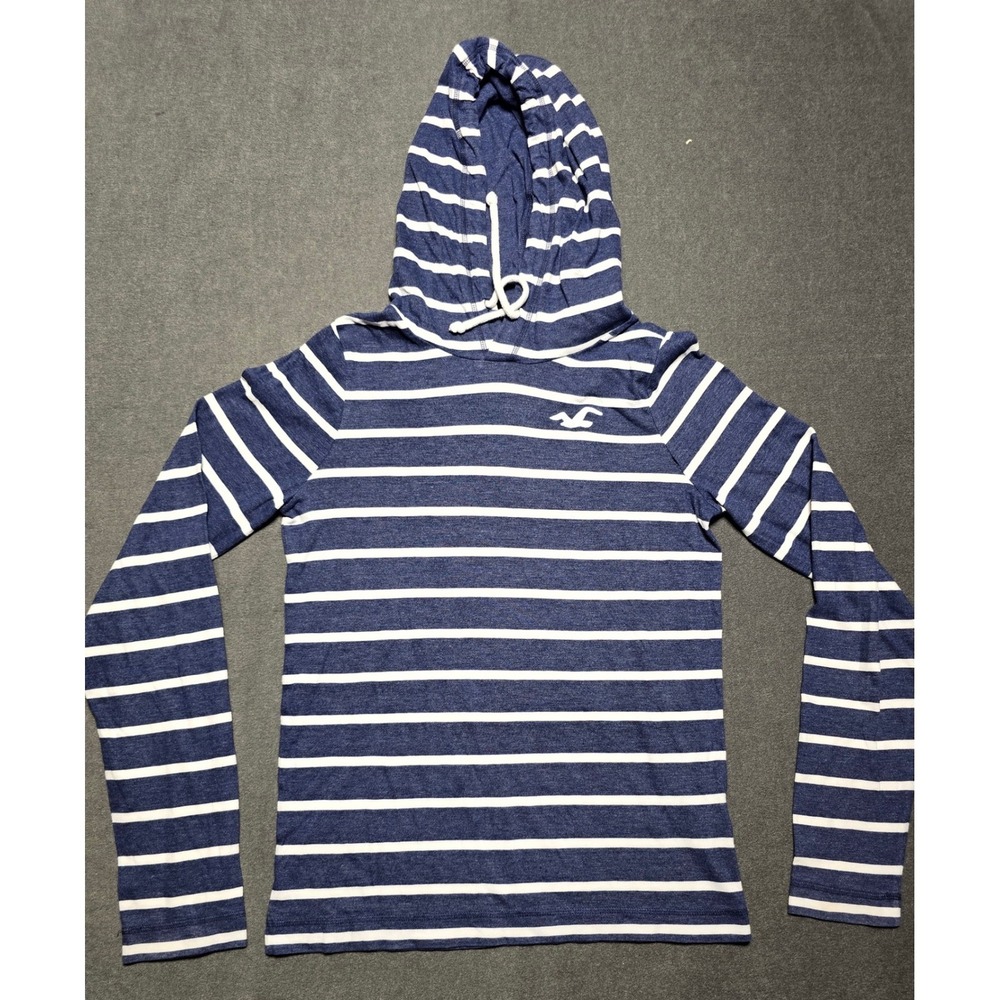 Hollister California Striped Hoodie Long Sleeve Shirt Top, Size M Y2K Jacket‎